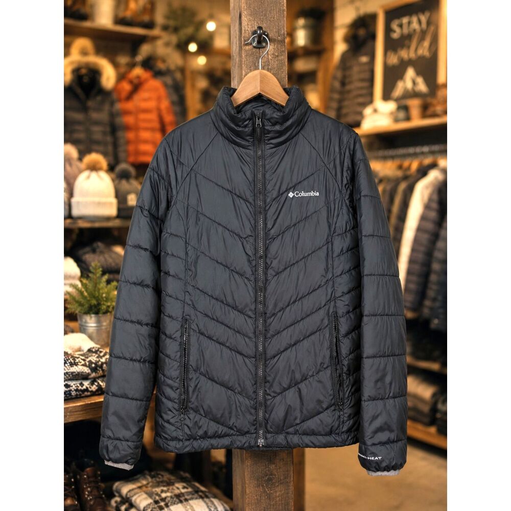 Columbia Omni-Heat Interchange Black Insulated Puffer Jacket Women's M Hiking - Picture 1 of 15